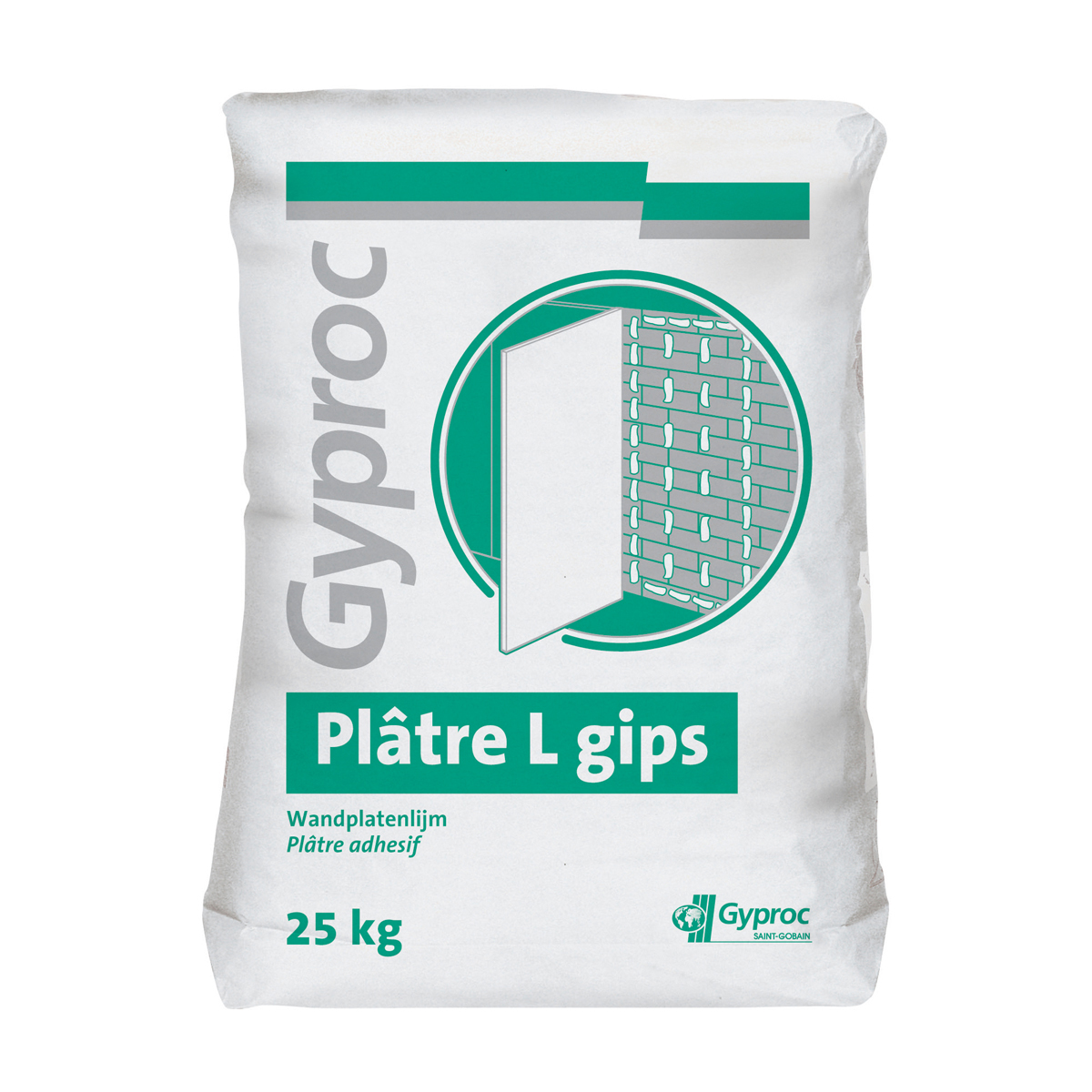 Plâtre colle Gyproc L en poudre 25 kg