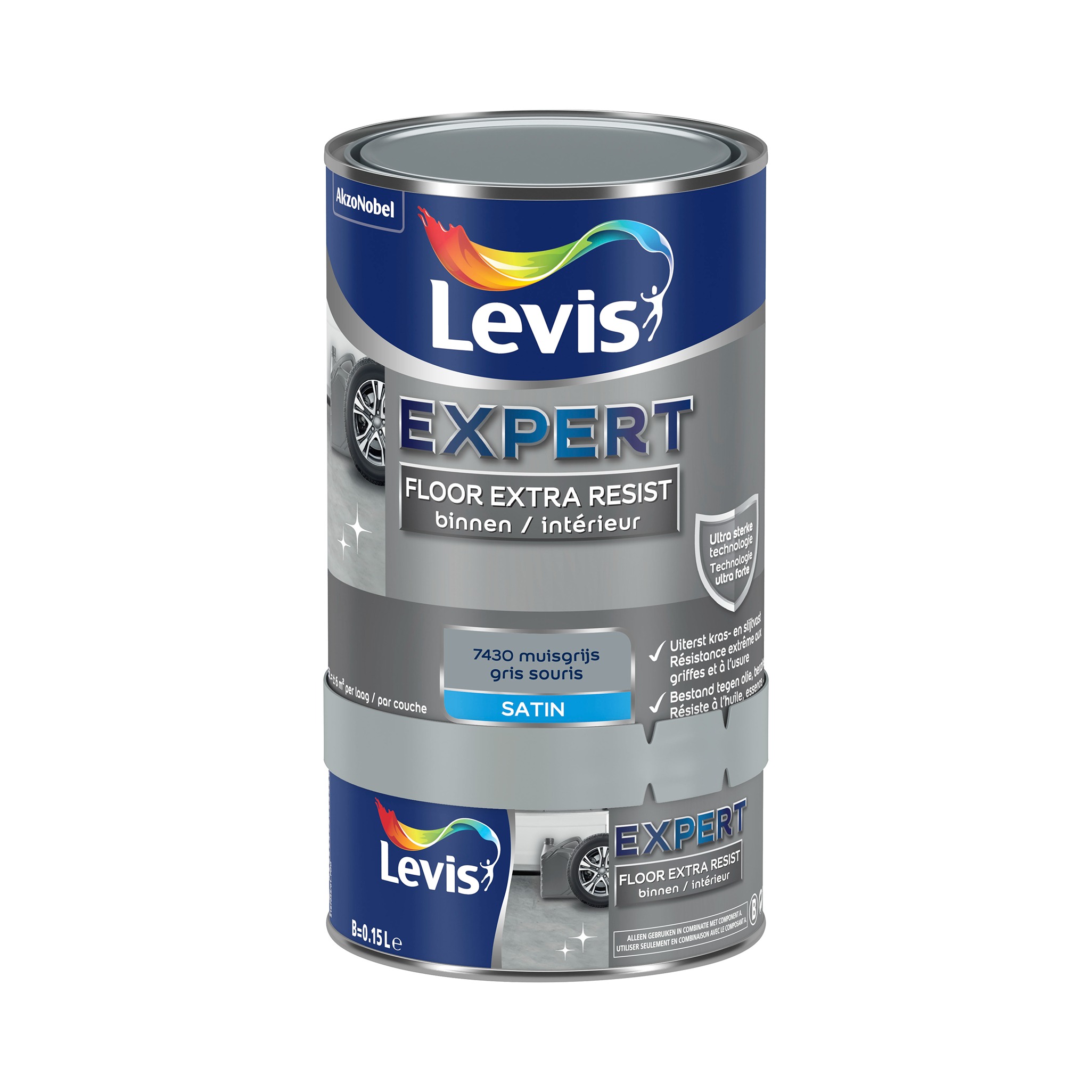 Levis Expert Floor Extra Resist 0.75l Muisgrijs