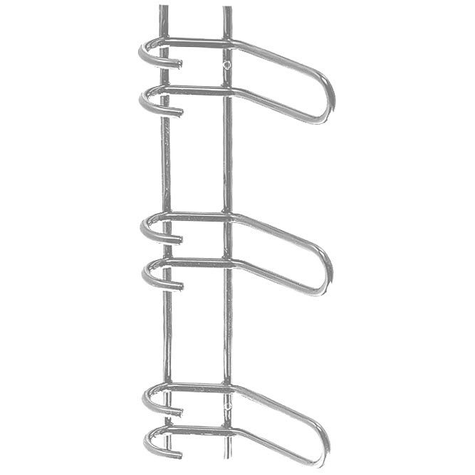 KAPSTOK 3 HAKEN 44CM VERNIKKELD