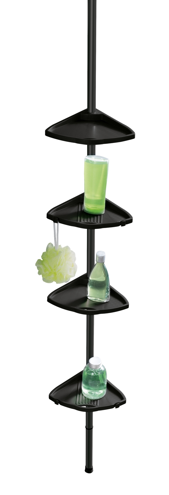 Wenko Étagère douche téléscopique angle Compact noir