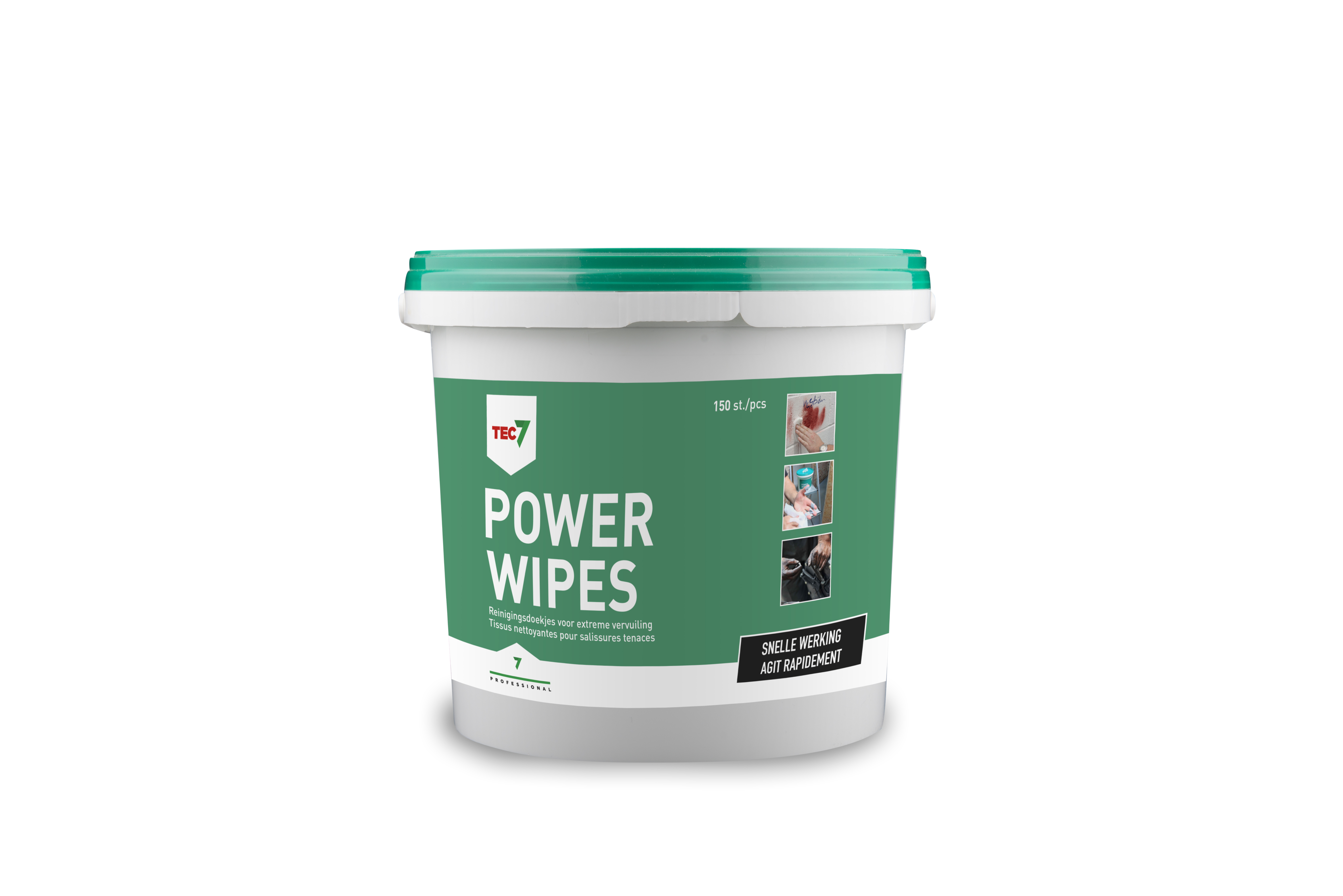 Tec7 Power Wipes 150 Pieces - Tissus Nettoyantes Pour Salissures Tenaces