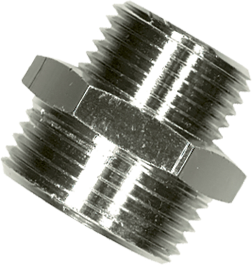 1 Verloopnippel 3/4" M x 1/2" M - verchroomd