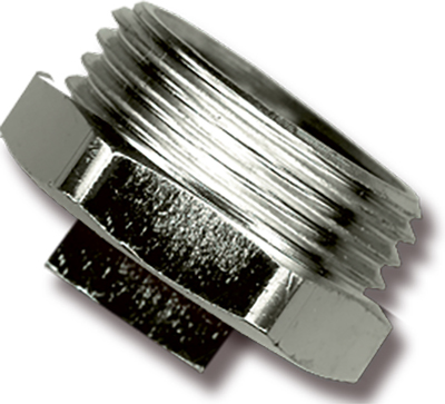 1 Eindstop 3/8" M - verchroomd