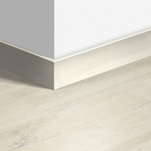 Quick-Step sol stratifié - Plinthe parquet 3178 Chêne Charlotte blanc - Pack 6 pièces