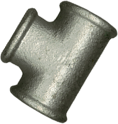 1 T-stuk 1/2" FFF- verzinkt