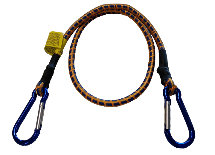 Élastique avec mousqueton 10mm - 60cm (2 pièces)