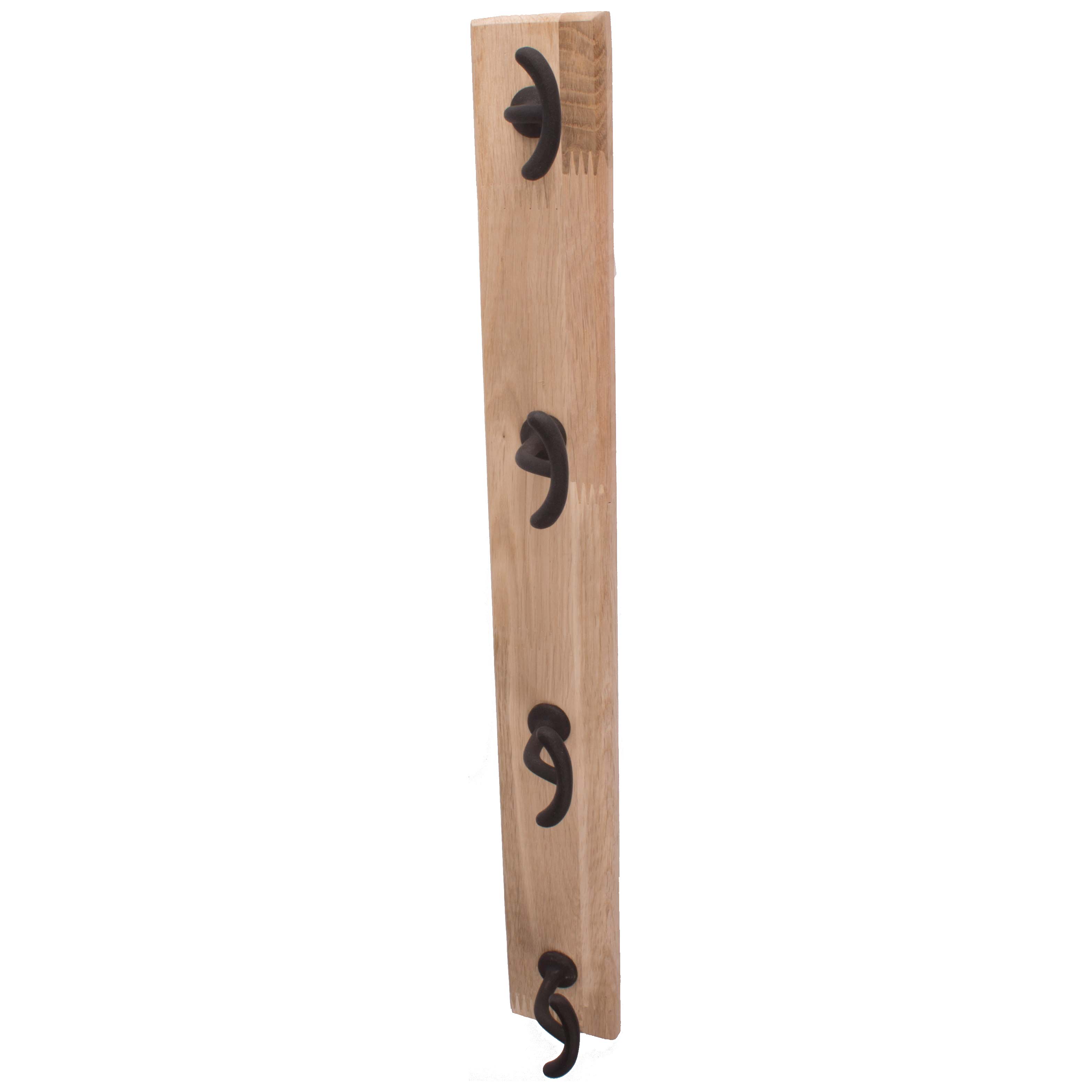 KAPSTOK HOUT 4HAKEN ZWART