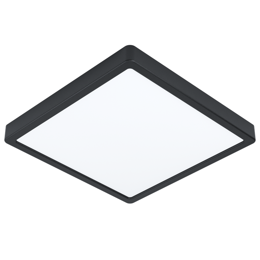 Fueva 5 plafonnier LED carré 285x285mm noir 4000k IP44