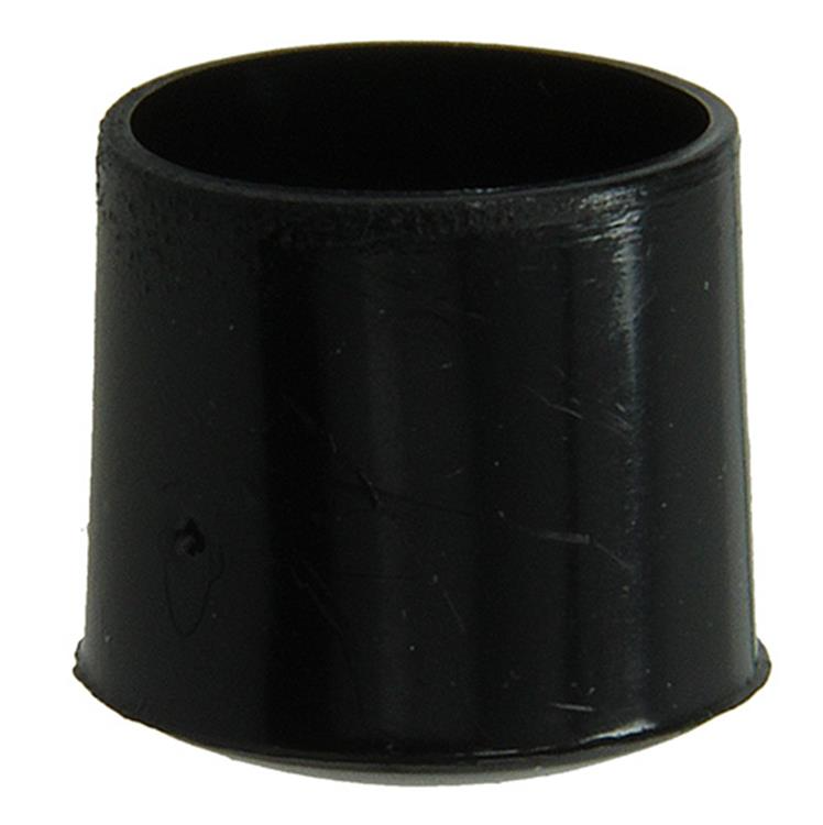 Embout coiffant plastique noir rond Ø16mm (4 pièces)