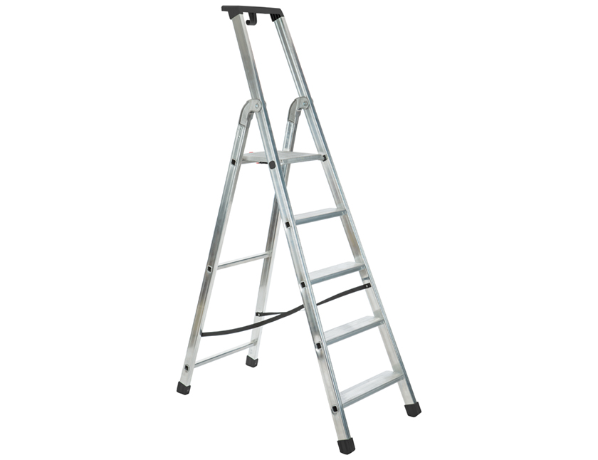 Quadra escabeau industriel aluminium 5 marches