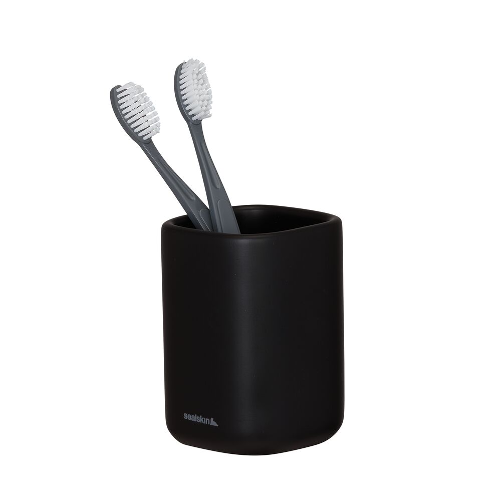 Sealskin Mind Gobelet à brosse à dents autoportante Noir