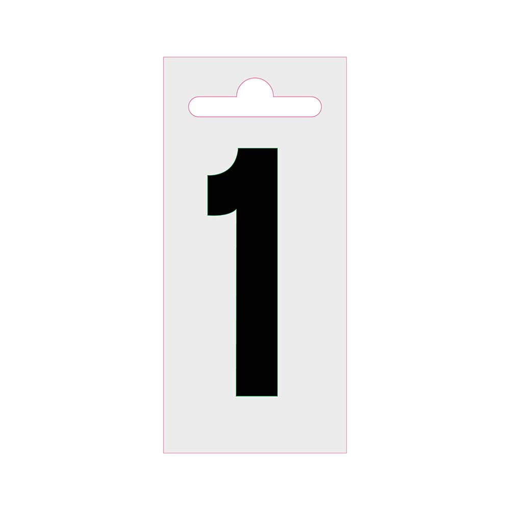 Chiffre autocollant Nobel noir 60mm - 1