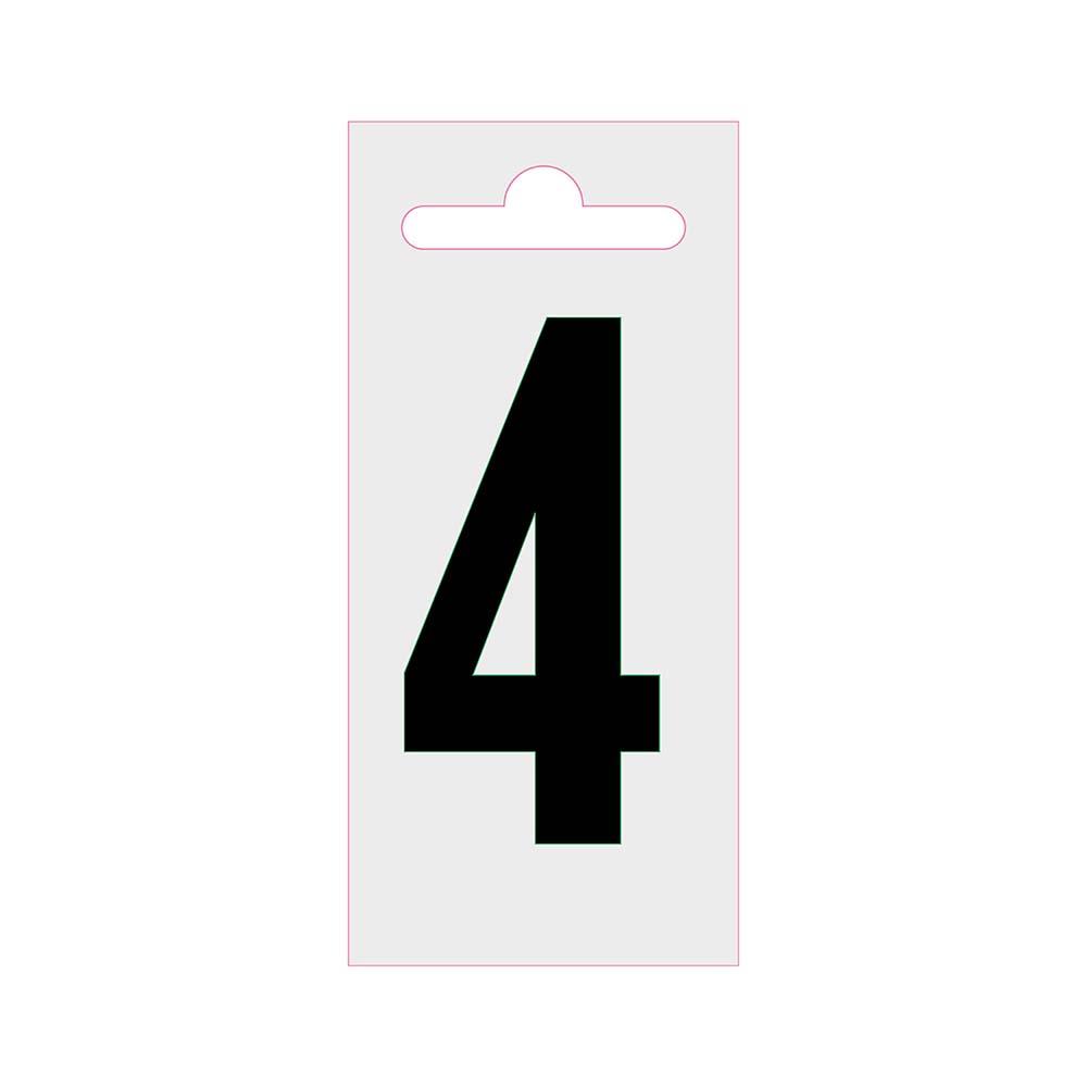 Chiffre autocollant Nobel noir 60mm - 4