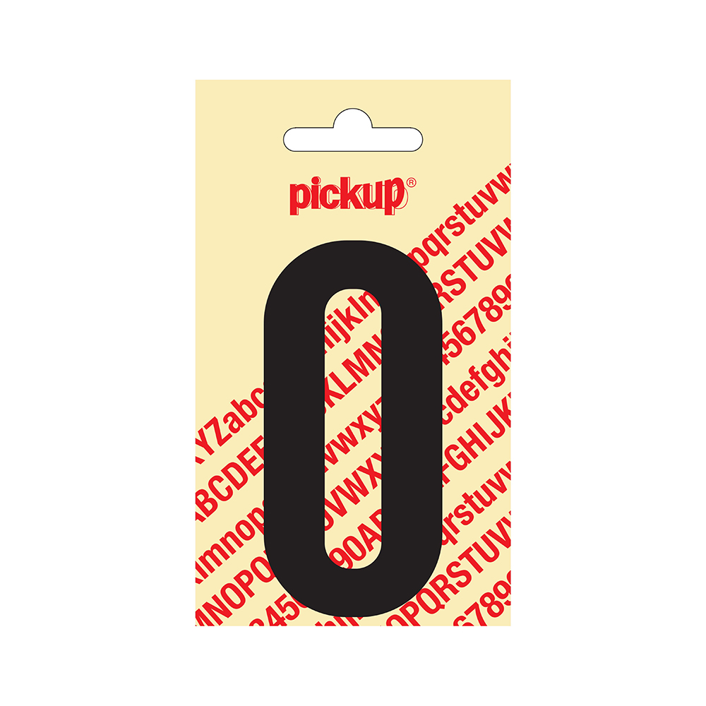Chiffre autocollant Nobel noir 90mm - 0