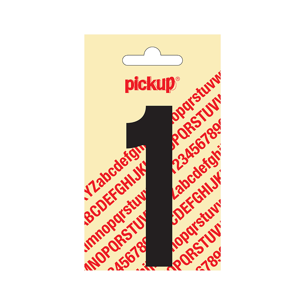 Chiffre autocollant Nobel noir 90mm - 1