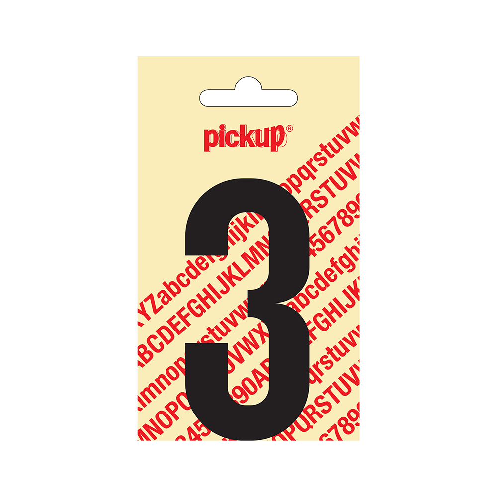 Chiffre autocollant Nobel noir 90mm - 3