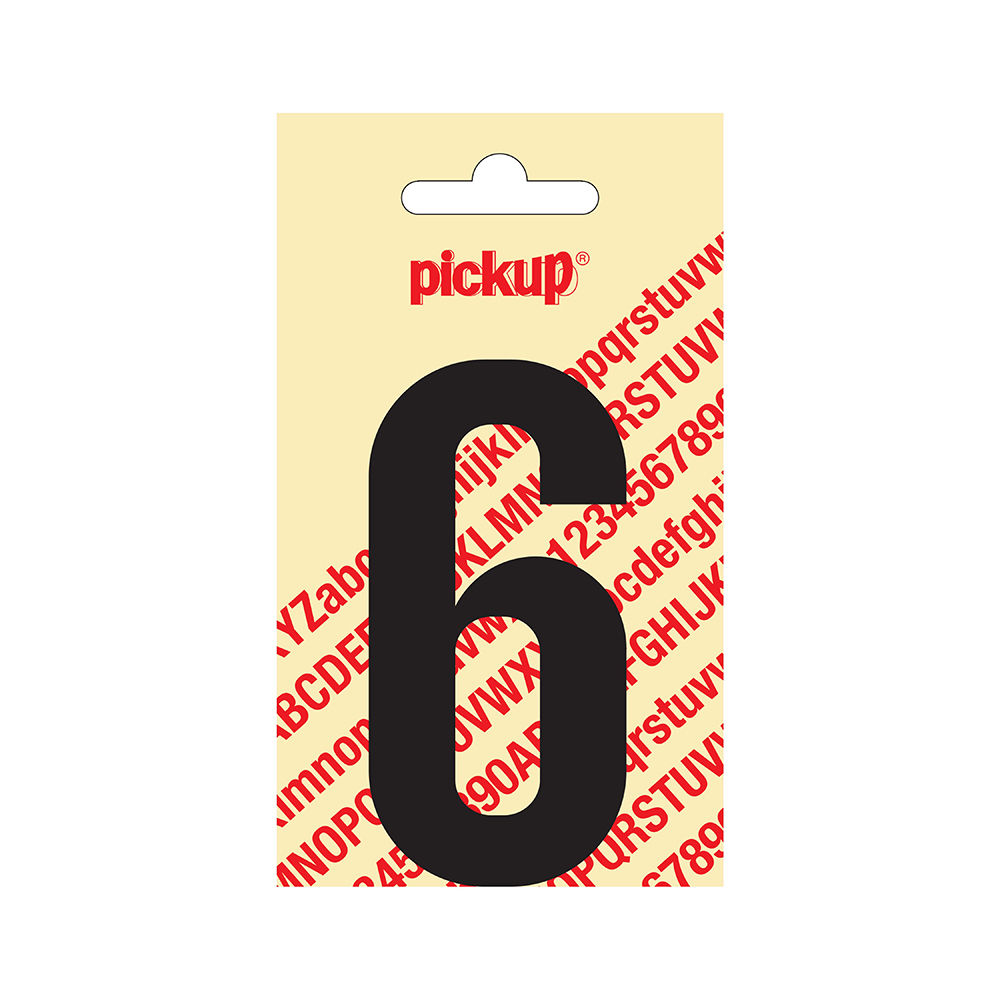 Chiffre autocollant Nobel noir 90mm - 6