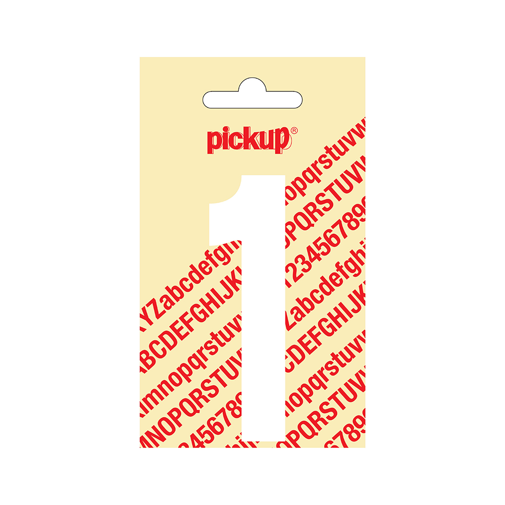 Chiffre autocollant Nobel blanc 90mm - 1