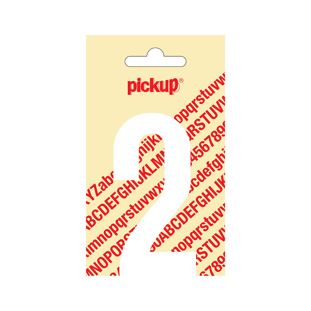 Chiffre autocollant Nobel blanc 90mm - 2