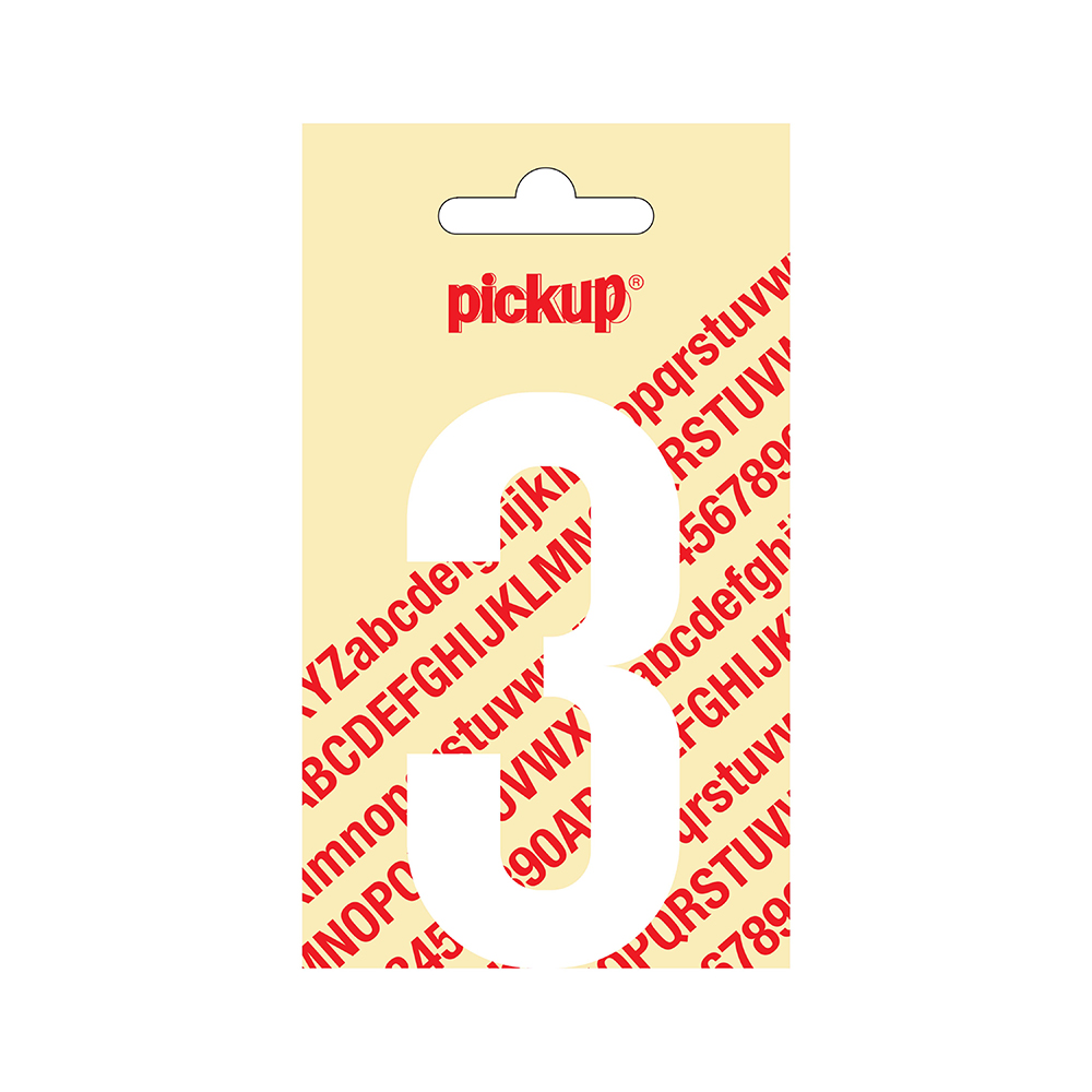 Chiffre autocollant Nobel blanc 90mm - 3