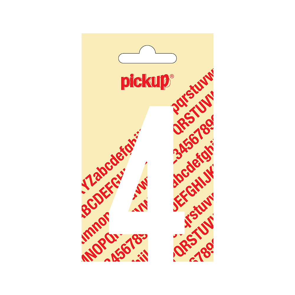 Chiffre autocollant Nobel blanc 90mm - 4