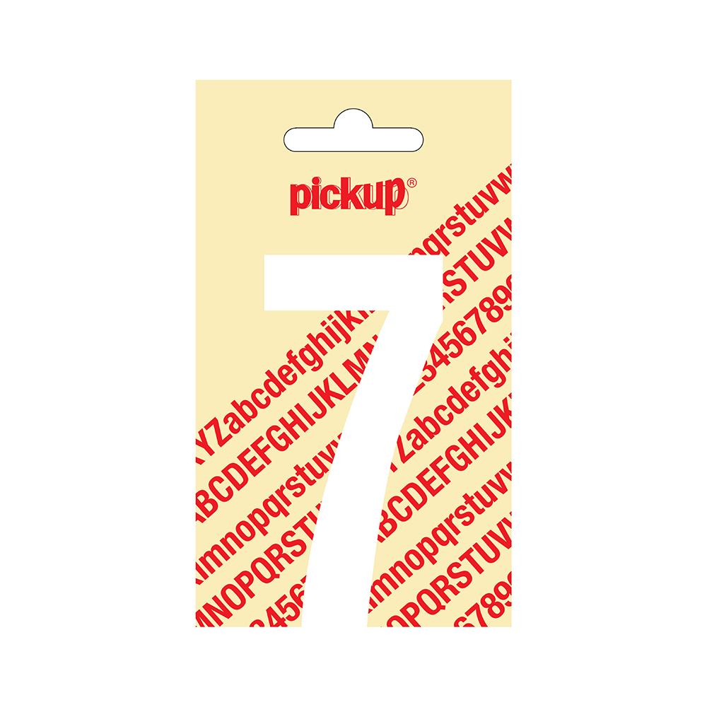Chiffre autocollant Nobel blanc 90mm - 7