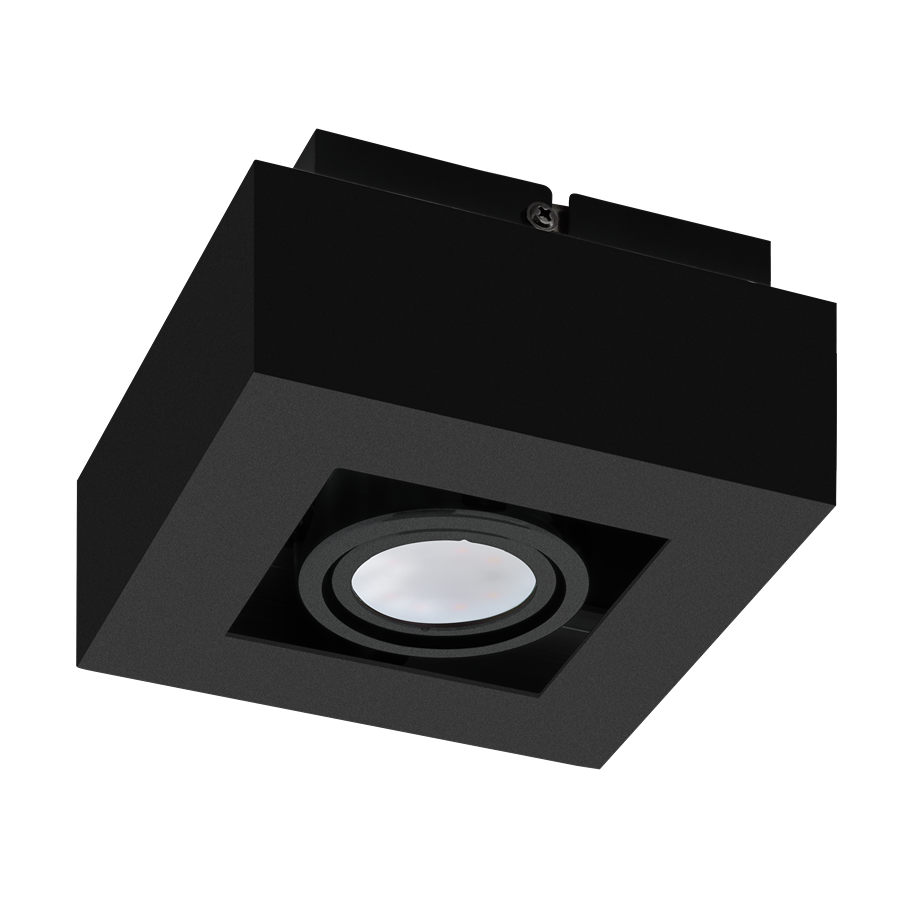 Mendoza plafonnier 1x5W aluminium acier noir