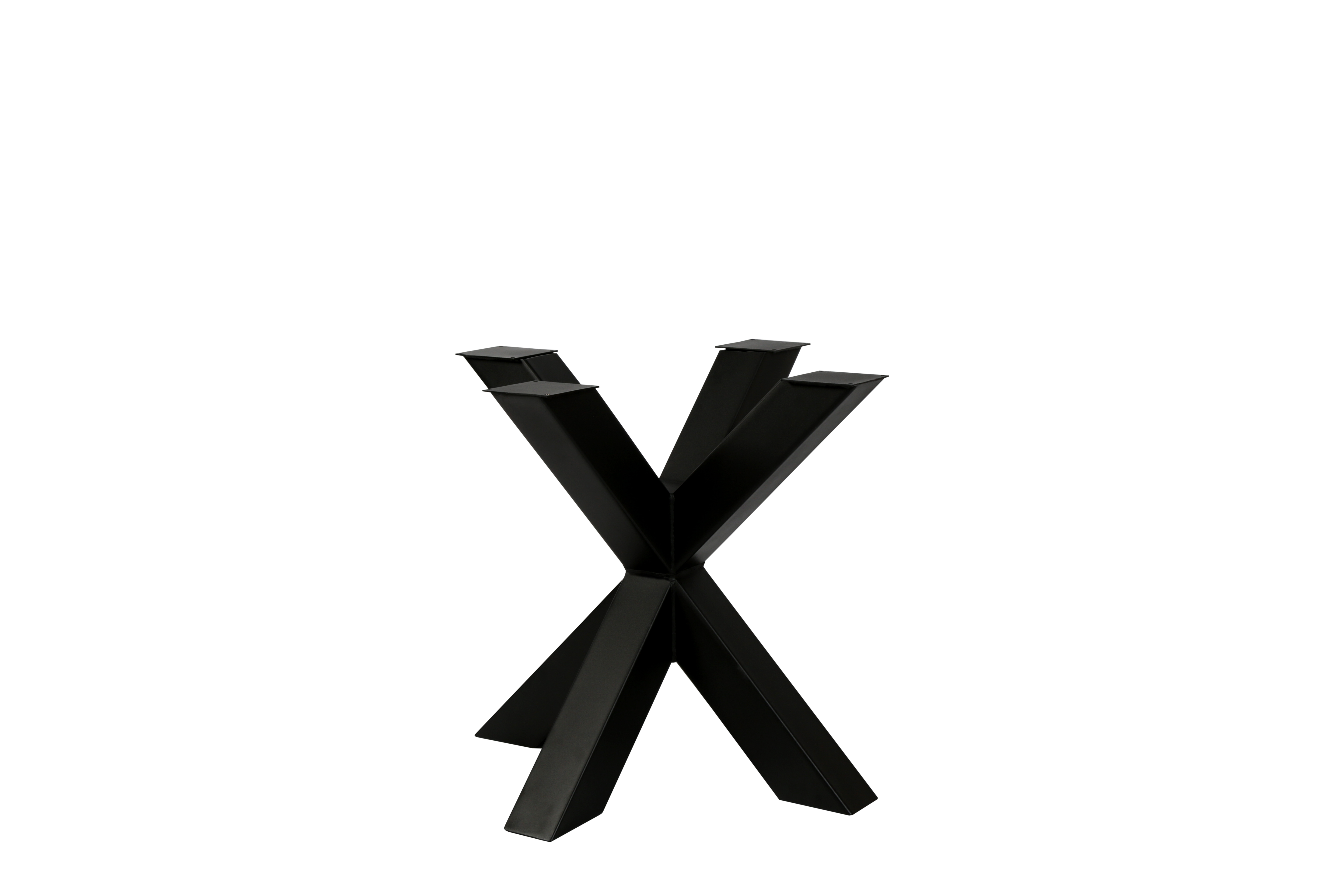 Pied de table modèle Spin 80 - H71 80x80cm profil 100x100mm noir (RAL9005)