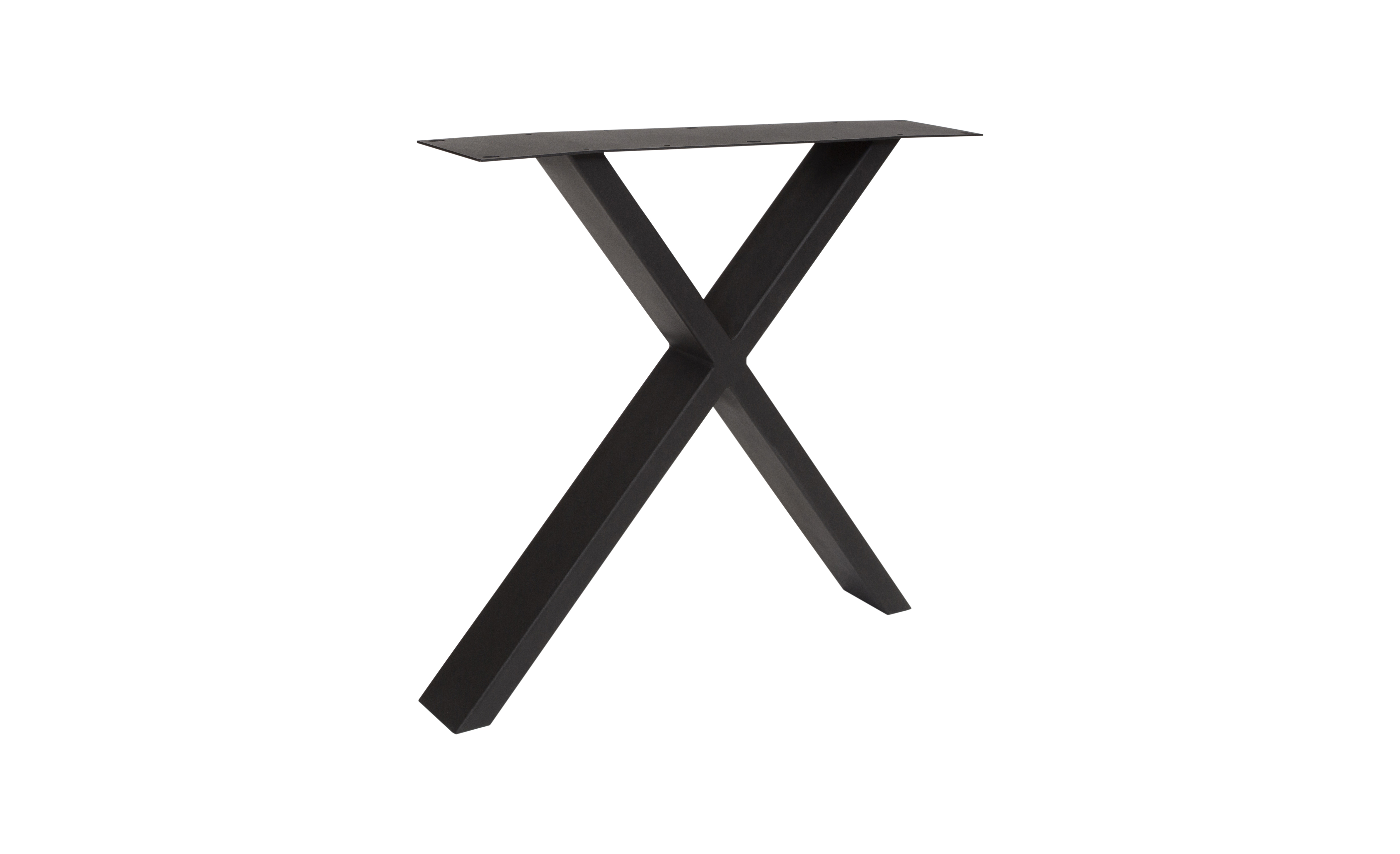 Pied de table modèle X Elegant - H72 B80cm profil 40x100mm noir (RAL9005)