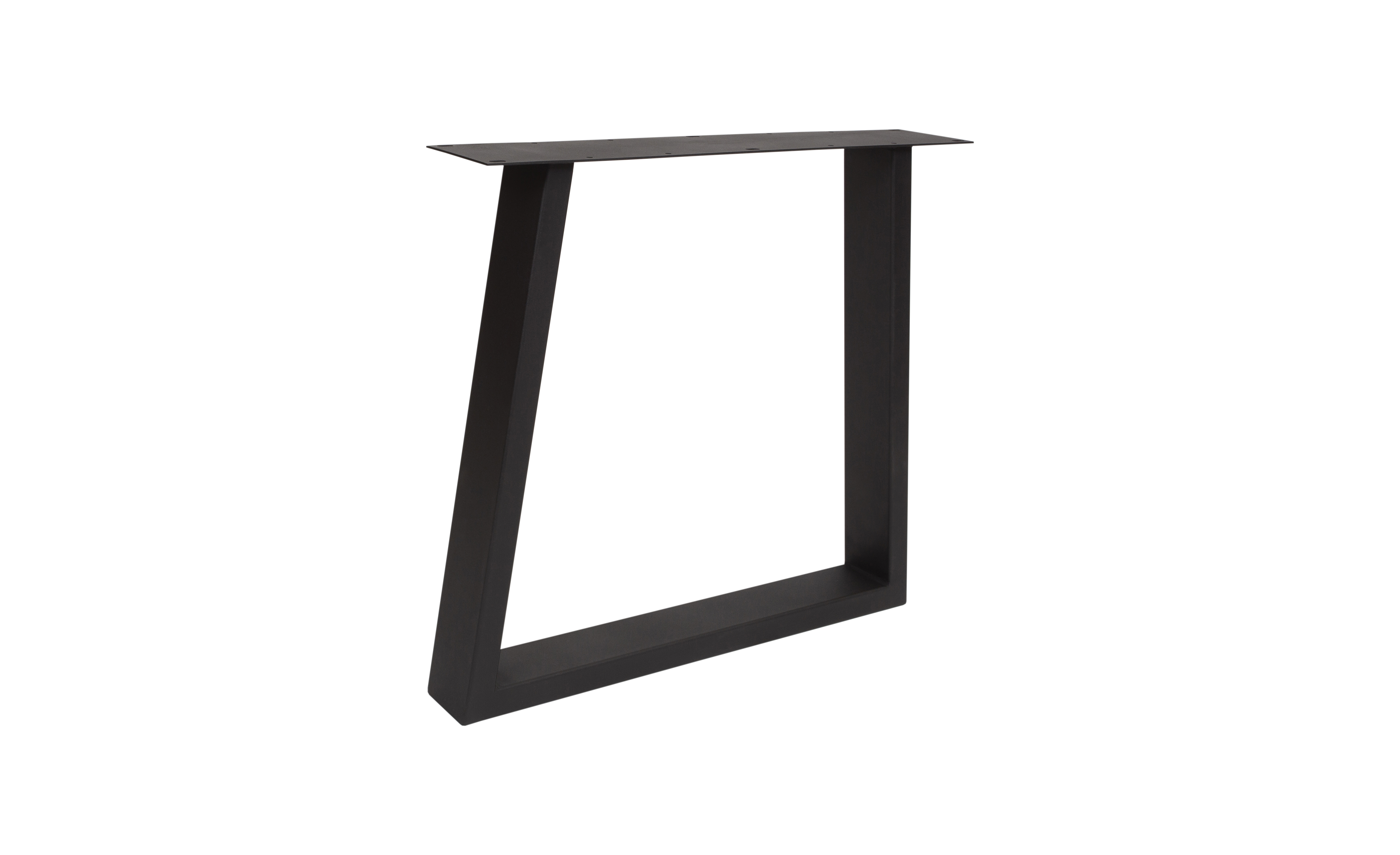 Pied de table modèle U Trapezium Elegant - H72 B80cm profil 40x100mm noir