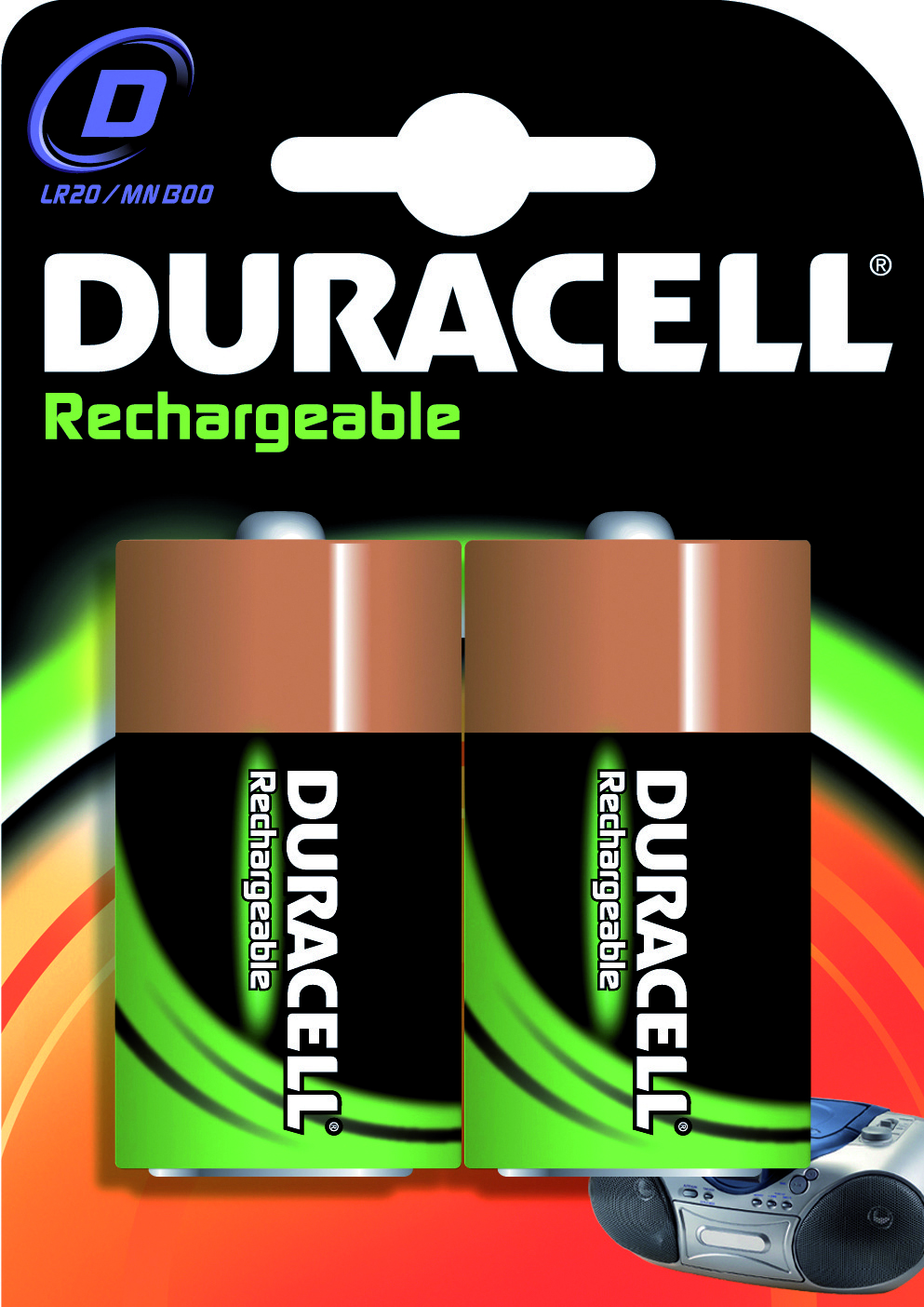 Duracell Pile Rechargeable Ni-MH D 3000 mAh (2 pcs)