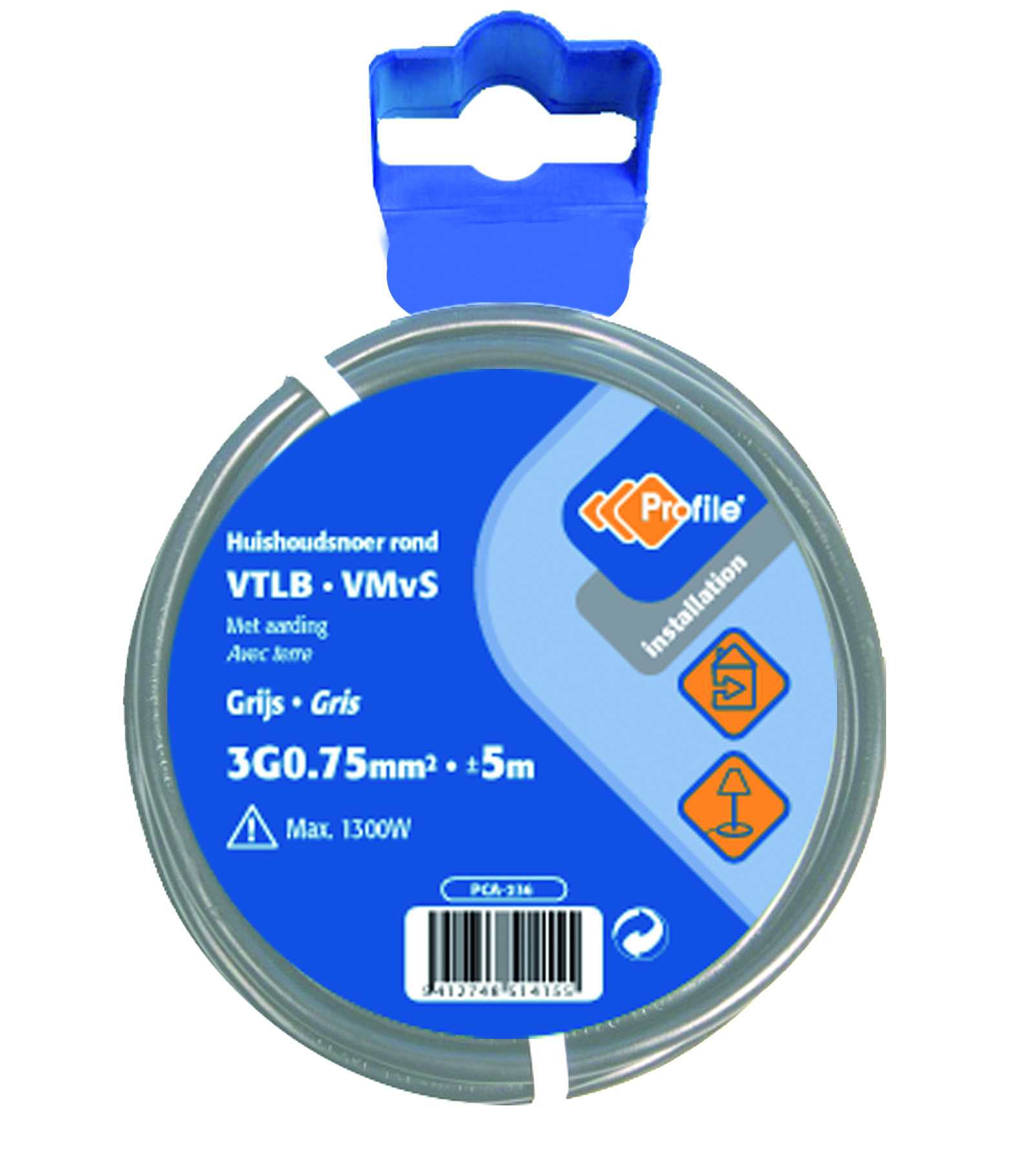 VTLB 3X0.75 GRIS 5M BLISTER