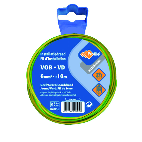 VOB 6MM GEEL/GROEN 10M BLISTER