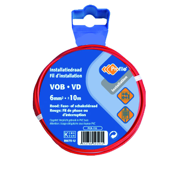VOB 6MM ROUGE 10M BLISTER