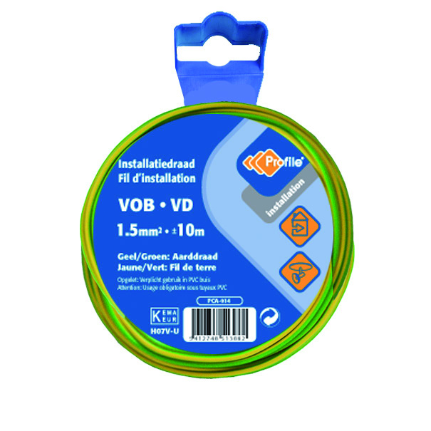 Vob 1.5 jaune/vert 10m blister