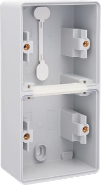 Niko Boîtier Hydro 2 entrées + passe-câble  blanc