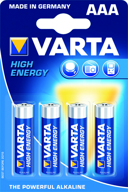 Varta Batterij Longlife High Energy AAA 1.5V  (4 stuks)