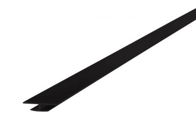 Composiet paneel verbindingsprofiel zwart 1220x11x3mm