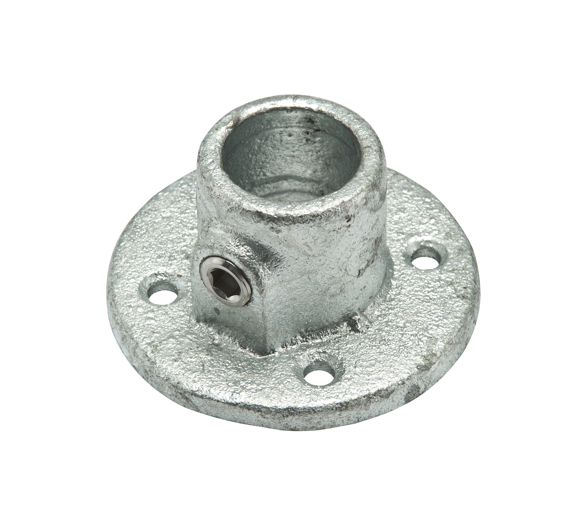 Steigerbuis koppelstuk diam 28mm voetplaat rond