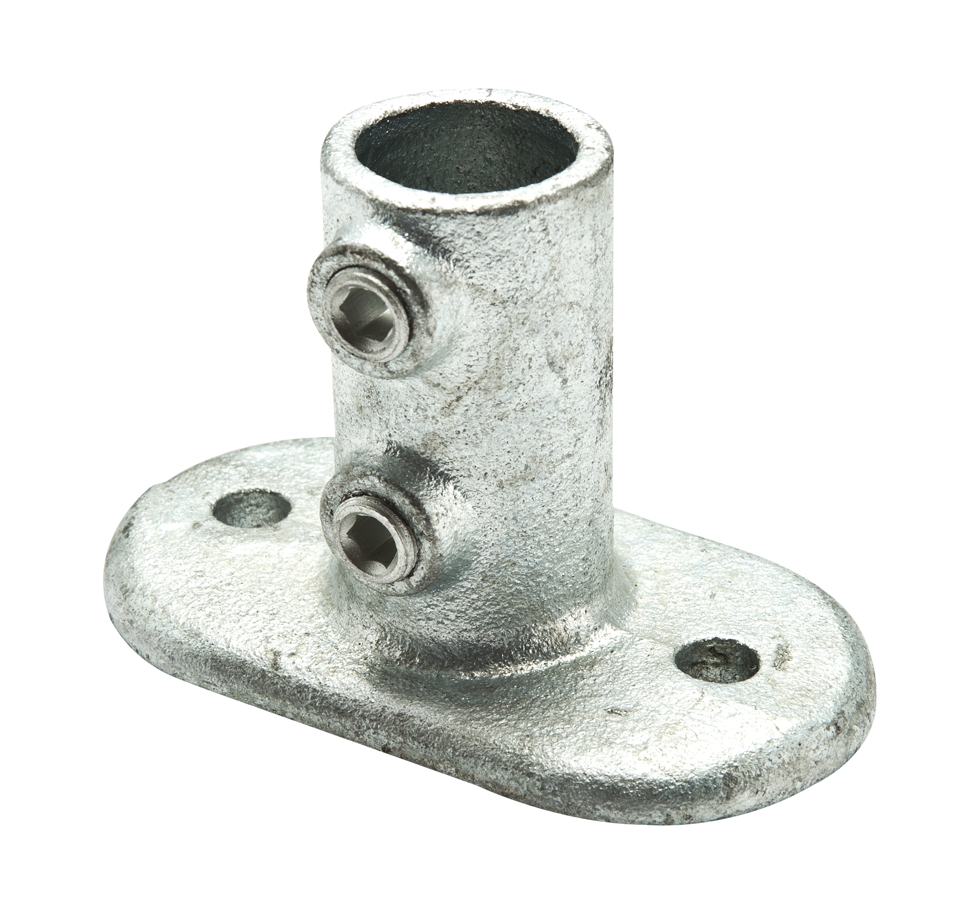 Steigerbuis koppelstuk diam 28mm voetplaat ovaal
