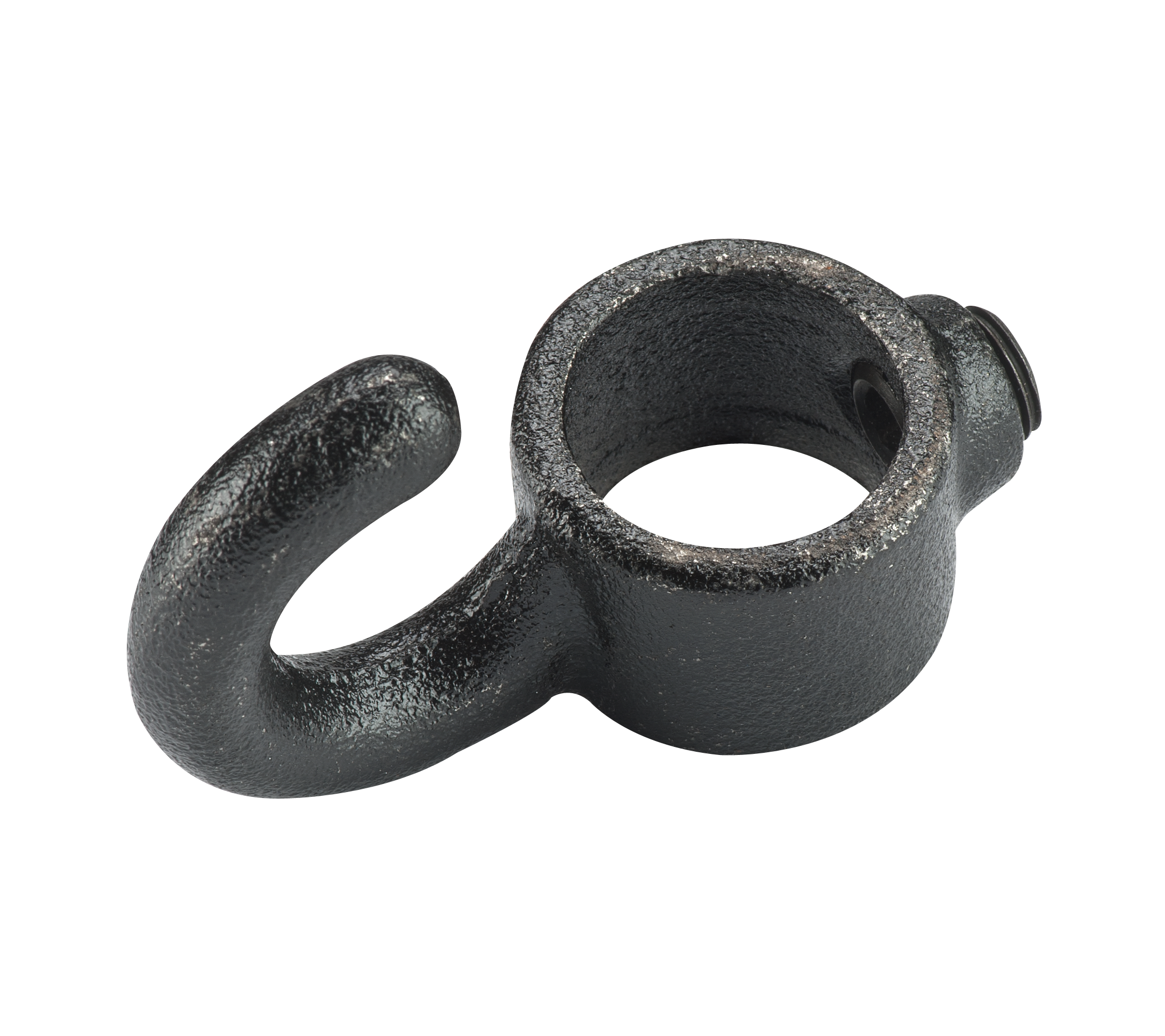 Steigerbuis koppelstuk zwart diam 28mm haak