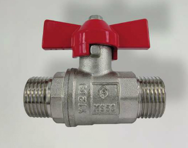 1 Vlinderkraan 1/2" MM - messing