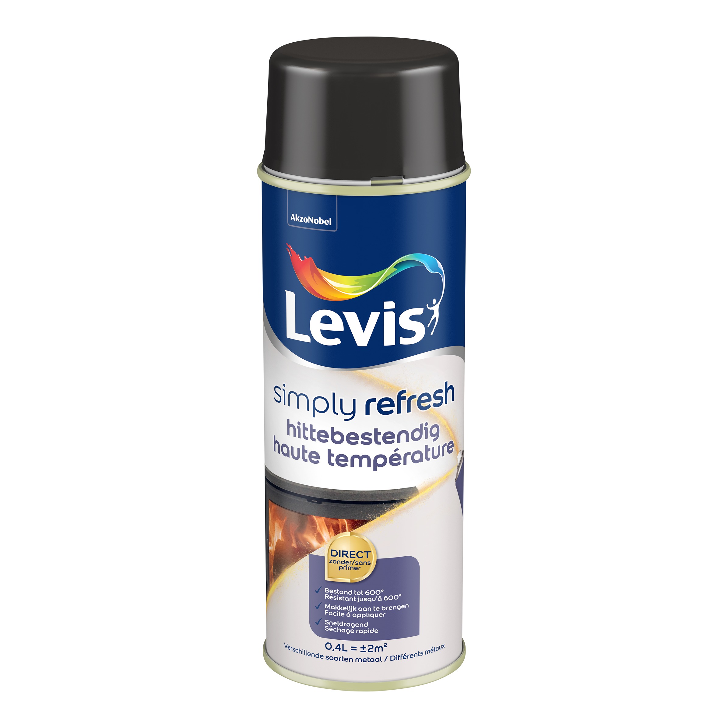 Levis Simply Refresh Hittebestendige Lak Satin Black - Spray 400ml