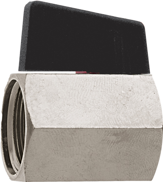 1 Vanne à boule mini 1/2" FF - laiton