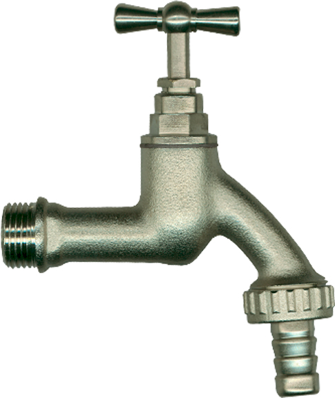 1 Robinet double service 1/2" - Laiton