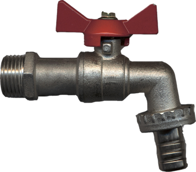1 Robinet double service avec purgeur 1/2" - Laiton