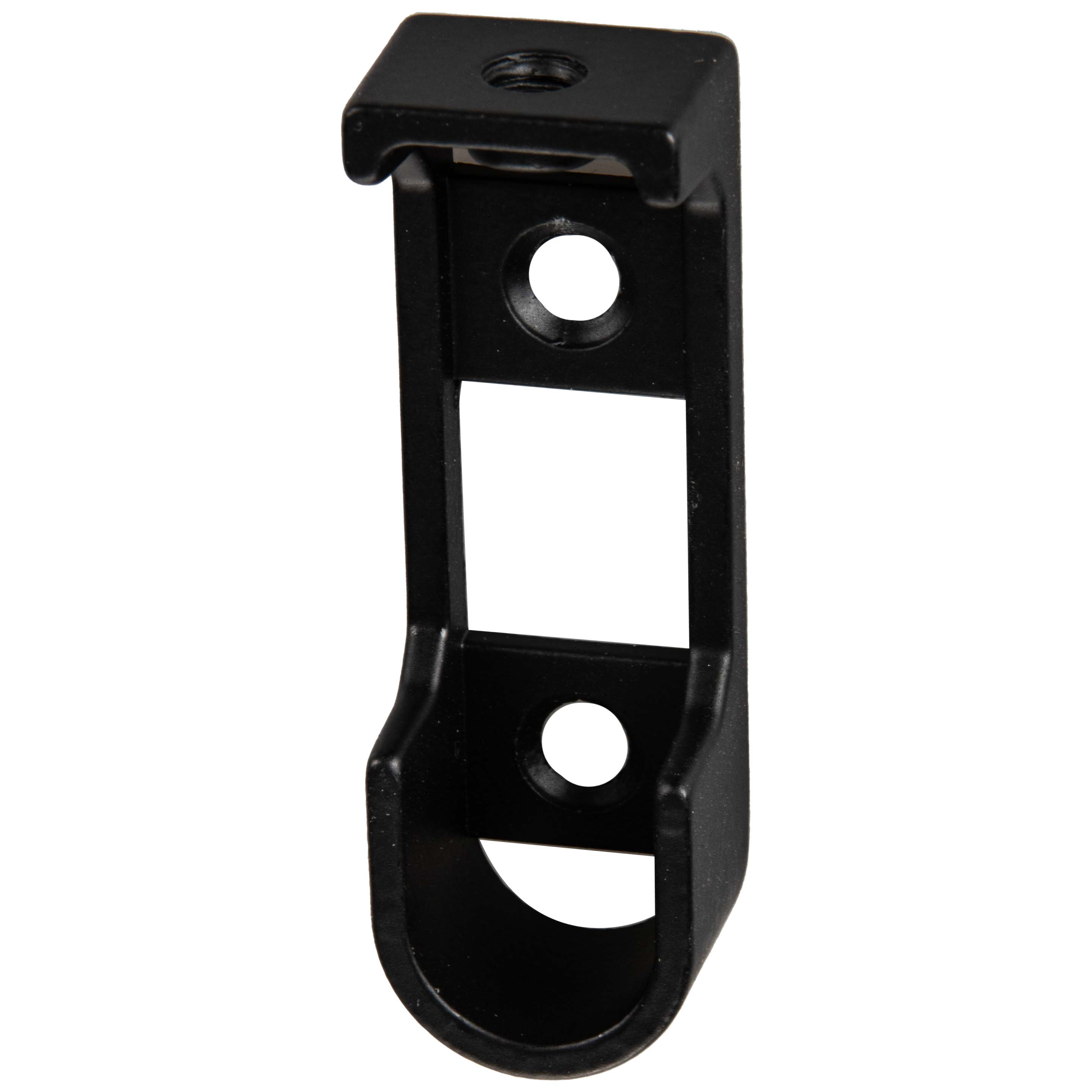  Fixation latérale pour tube penderie oval noir 2pcs