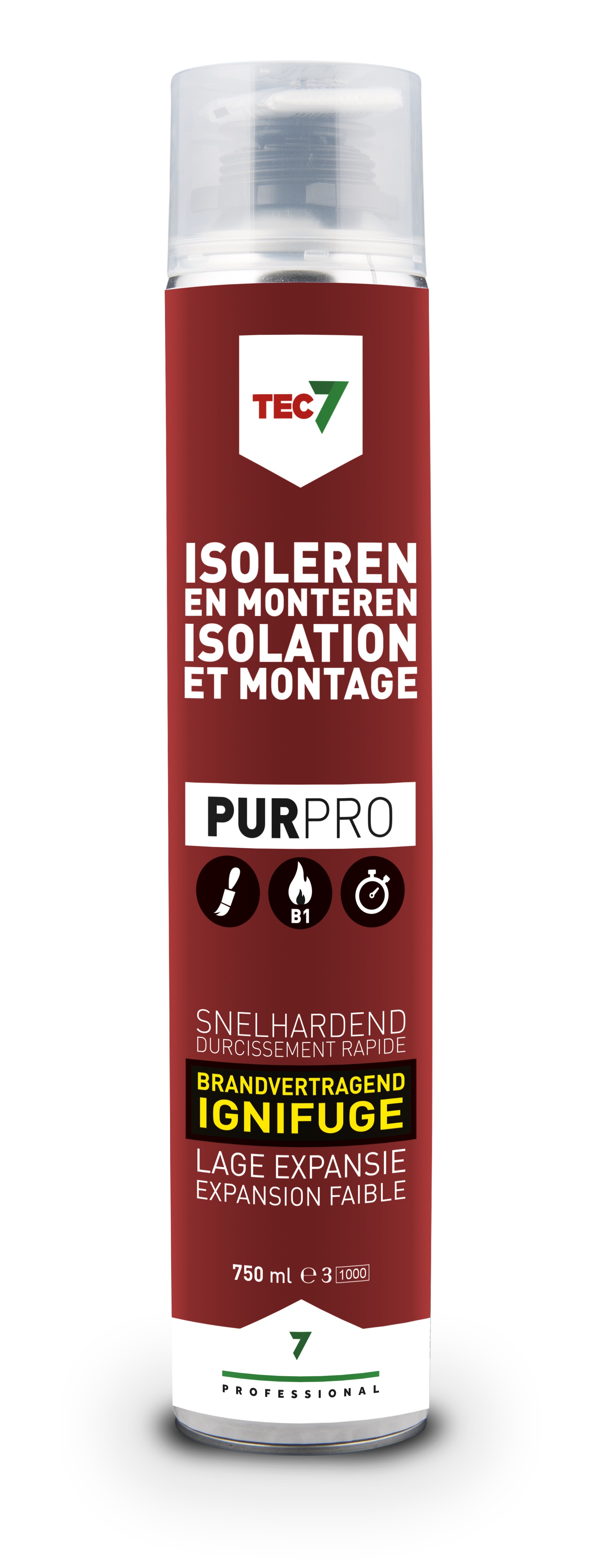 Tec7 Pur Pro B1 750ml- Isolatie-En Montage Schuim