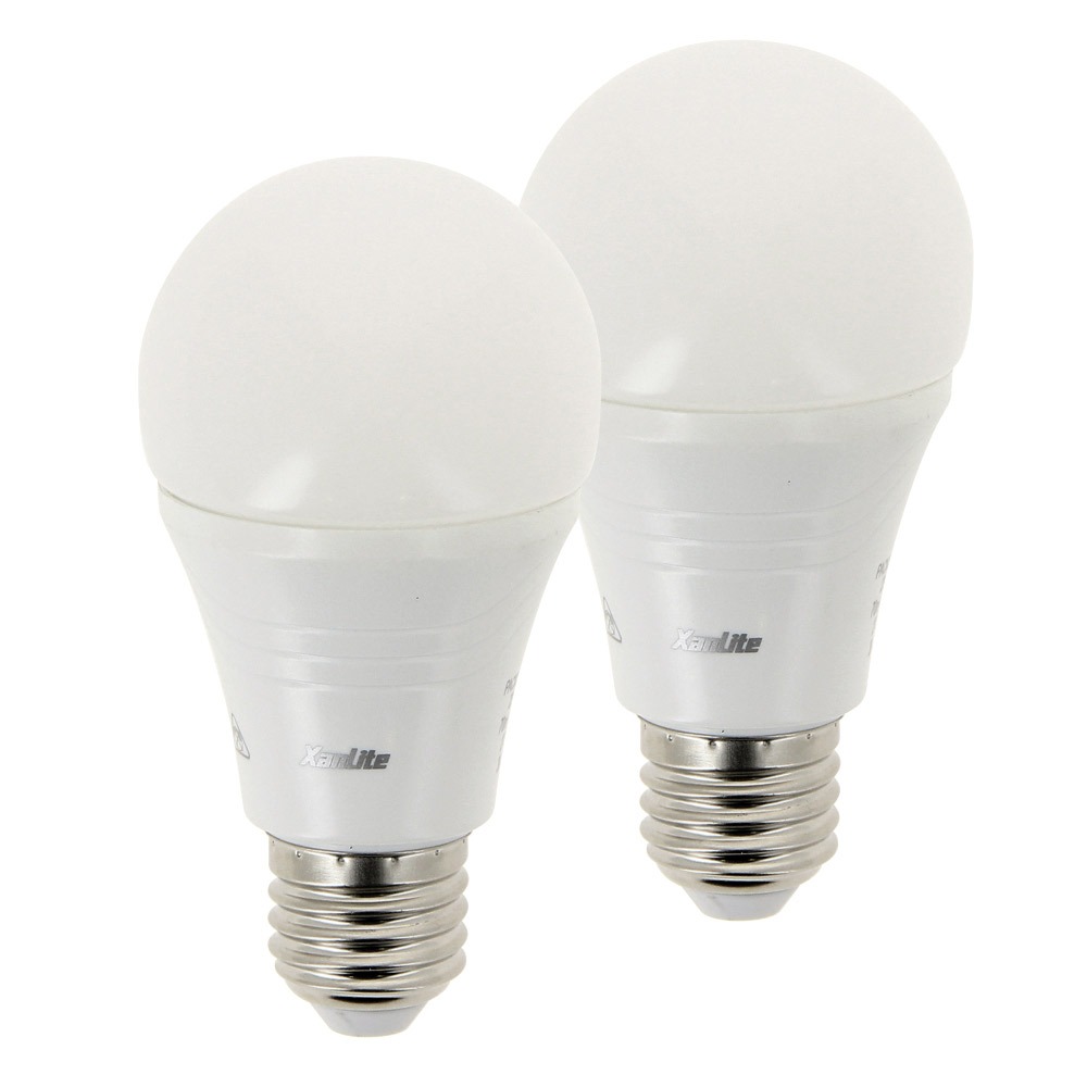 Xanlite lot de 2 ampoules SMD LED A60 opaque E27 - 806 lm (=60W) - 2700k - blanc chaud