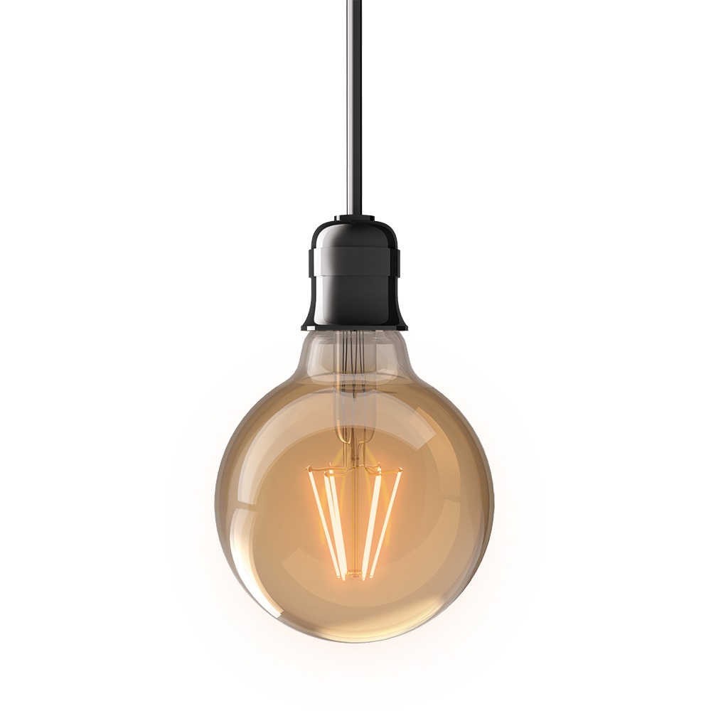 Xanlite ampoule à filament LED G95 ambrée E27 - 400 lm (=30W) - 1800k - blanc chaud